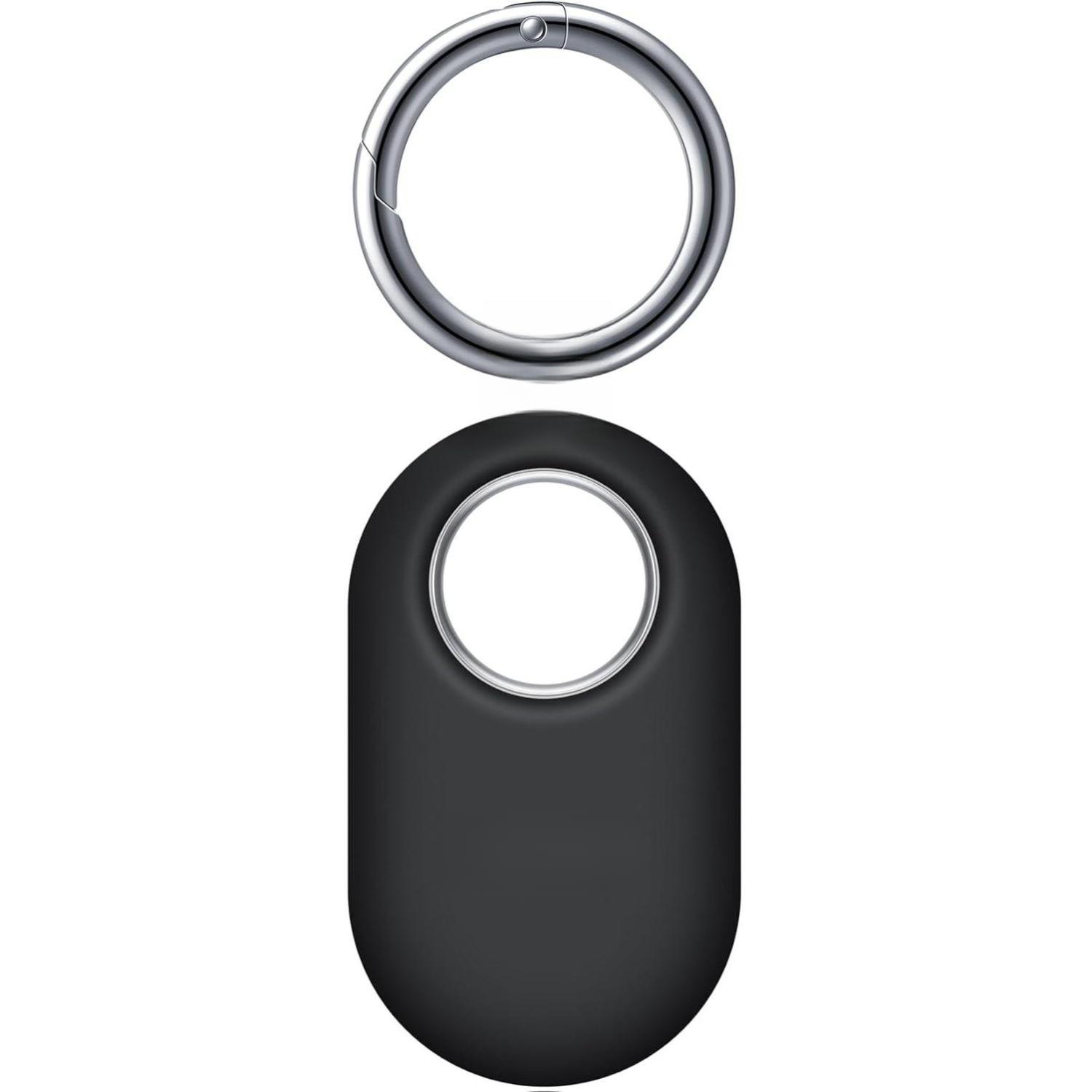 Samsung Galaxy SmartTag2 Silicone Case, GPS Tracker Holder, Tracking Device Protective Cover with Key Ring, Soft Touch, EF-PT560CBEGUS, Black
