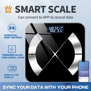 Smart Bluetooth-compatible Digital Bathroom Scale, Body Weight Scale, Fitness Weight Monitor, APP Connects iOS Android, Supports Bmi Measurement, 180kg Capacity