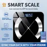 Smart Bluetooth-compatible Digital Bathroom Scale, Body Weight Scale, Fitness Weight Monitor, APP Connects iOS Android, Supports Bmi Measurement, 180kg Capacity, Scales for body weight