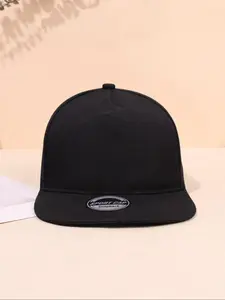 Unisex Street Style Plain Color Flat-brimmed Hip-hop Hat, Casual Trendy Adjustable Baseball Cap, Fashionable Hat for Outdoor Sports for All Seasons, Adjustable Trucker Hat, Adjustable Snapback Cap