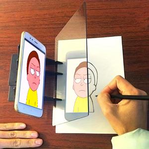 【FaddishDeal】Optical drawing board, portable optical wiring board, image layout, drawing projector, optical copy pad, easy to track drawing tool Art Supplies.
