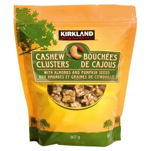 Kirkland Signature Cashew Clusters with Almonds & Pumpkin Seeds 32 oz Lightly Sweetened Crunchy Snack Mix Natural No Artificial Ingredients