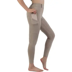 Hot Selling Breeches Women's Elastic Equestrian Sportswear Rivets Dripping Glue Anti-slip Silicone