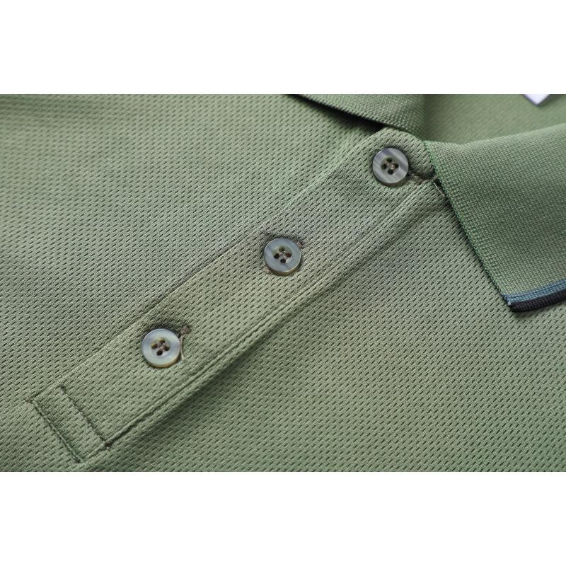 Men’s casual short-sleeve polo shirt, solid color, breathable and cool, suitable for all seasons—an ideal holiday gift choice, slim-fit business-casual shirt