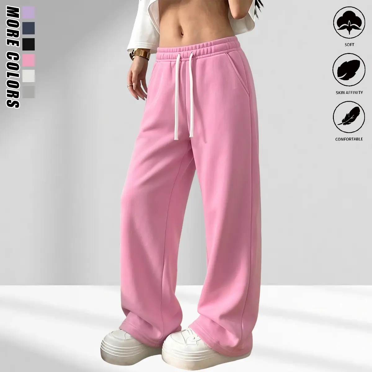 Women’s athletic casual pants, solid color, suitable for outdoor sports and everyday wear; women’s sweatpants, jogging pants, women’s long pants, women’s pants, womenswear