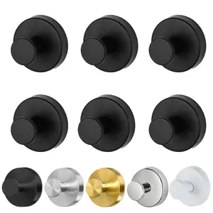 6pcs Heavy-Duty Powerful Suction Cup Hooks, Stainless Steel Bathroom & Kitchen Storage Solutions, Durable Design for Secure Hanging, Strong Suction Cup