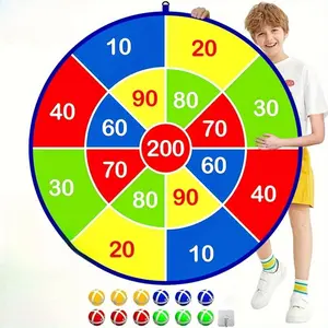 Large Dart Board | Fun Party Game with 12 Balls, Kids Toy, Double-Sided with Hooks for Indoor and Outdoor Sports, Fun Game Toy, Birthday Gift for Boys and Girls