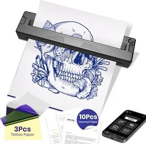 2026 New Tattoo Stencil Printer - Wireless Bluetooth Thermal Tattoo Transfer Machine, Portable Tattoo Printer for Beginners & Pros, Works with iPhone/Android/iPad