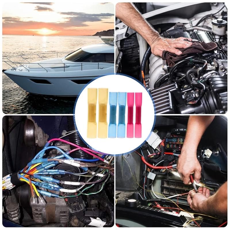 Heat Shrink Wire Connectors Kit (200pcs), Waterproof Insulated Electrical Terminals for Automotive & Marine Use, Durable & Reliable Cable Connectors
