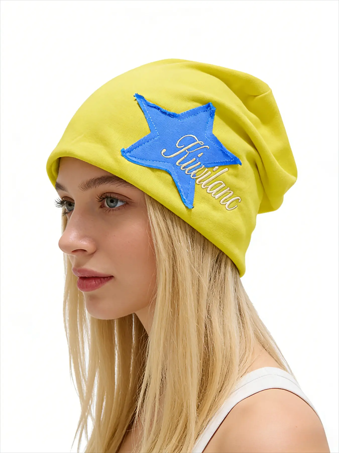 Cotton Knitted Cold Hat for Women - Internet Celebrity Versatile College Style Slouchy Hat, Autumn/Winter Star Beanie with Ear Protection, Postpartum and Postnatal Hat, Star Cap, Bonnet, Beanie Hats, Beanies