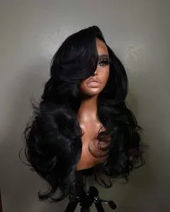 30 Inch Body Wave Lace Front Wigs Human Hair Pre Plucked 180 Density 13x4 HD Lace Front Wigs Frontal Wigs for Women No Shedding No Odor