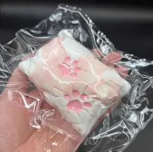 Frozen butter textured strawberry pillow cat paw (read des!) Taba Squishy Toy