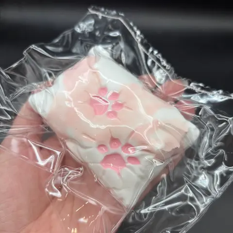Frozen butter textured strawberry pillow cat paw (read des!) Taba Squishy Toy