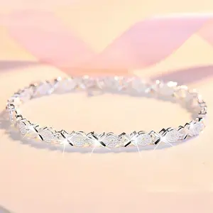 FASHION4U - 925 Sterling Silver Bracelet Fashion Multiple Styles Bracelet Chain For Women Fashion Luxury Charm Bracelet Wedding Jewelry Gift
