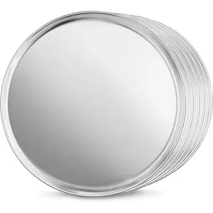 51025 Restaurant-Grade Aluminum Pizza Pan Baking Tray Coupe Style 12-Inch Pack of 6