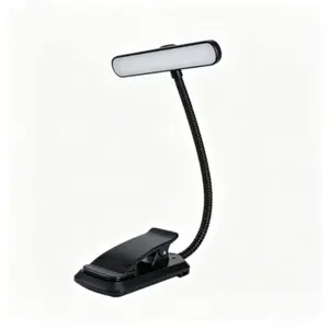Rechargeable Clip Reading Light,3 Color Temperatures,80H Long Runtime,Stepless Dimming Brightness,Small Lightweight Clip On Book Reading Light for Studying