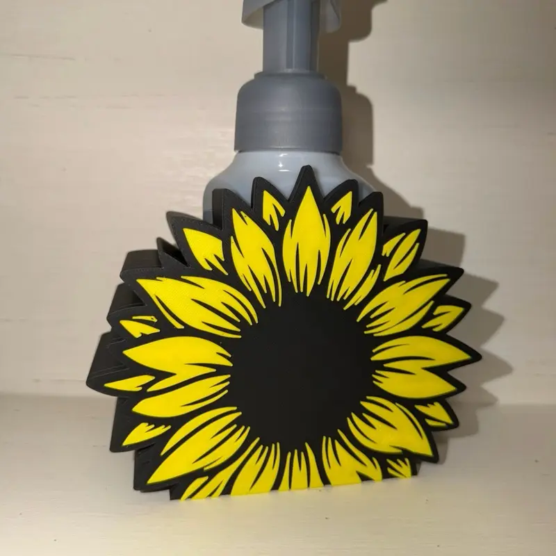 Sunflower Countertop Soap Holder - Vibrant Yellow Bathroom Organization Accessory for Countertop Soap Dishes, Holder Soap Dishes
