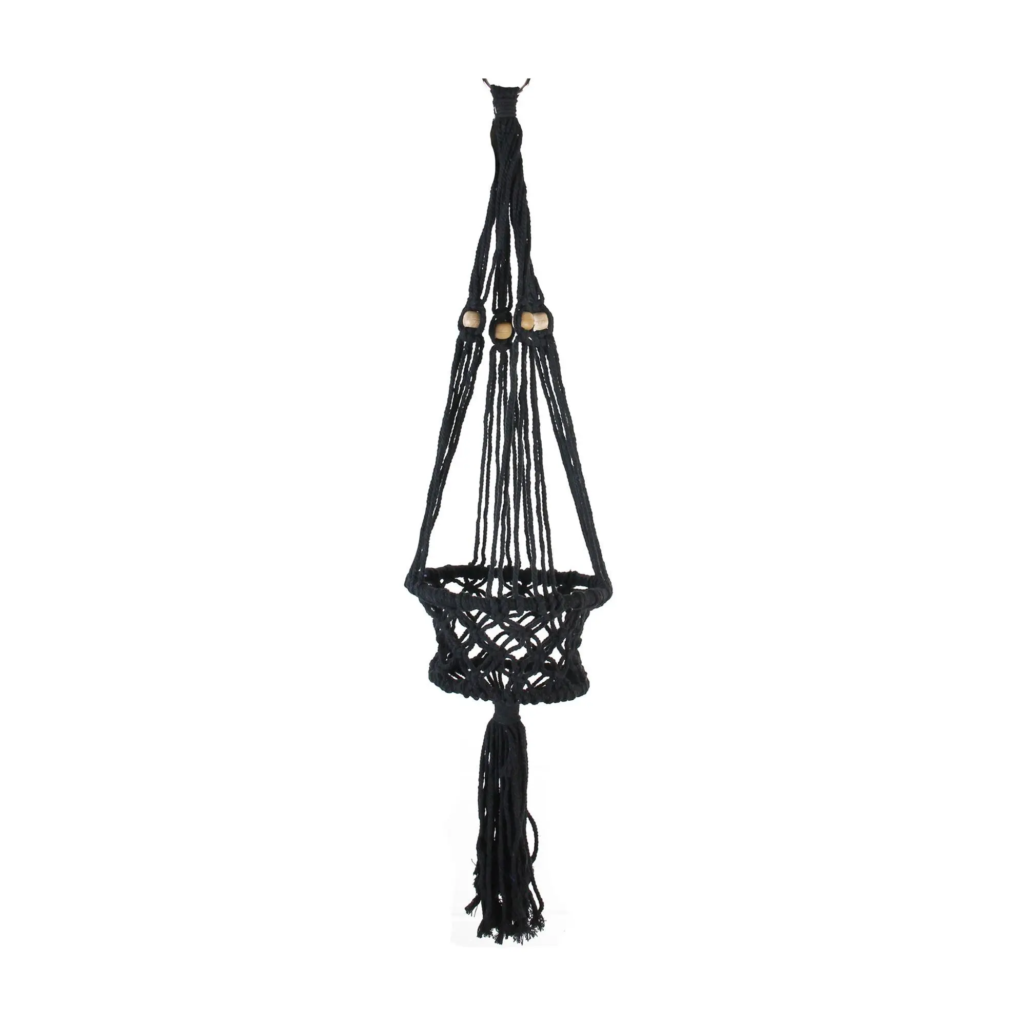 Northlight 43" Lattice Macrame Hanging Planter Holder Northlight 43" Lattice Macrame Hanging Planter Holder