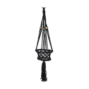 Northlight 43" Lattice Macrame Hanging Planter Holder