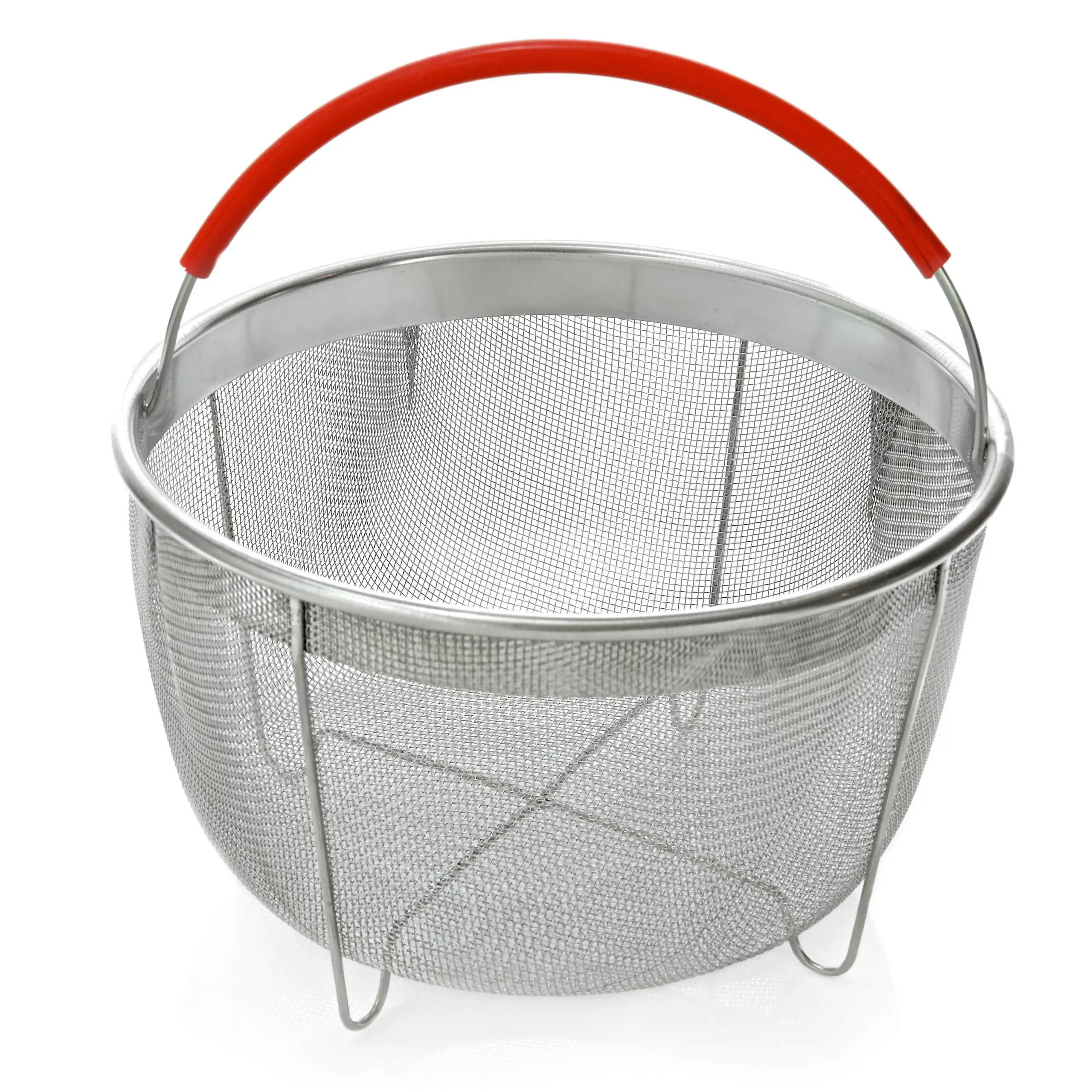 Steamer Basket For 6 Qt Quart Instant Pot Accessories  Stainless Steel Strainer And Insert Fits Ip Insta Pots Instapot Other Cookers With Silicone Handle [3qt 8qt Avail]