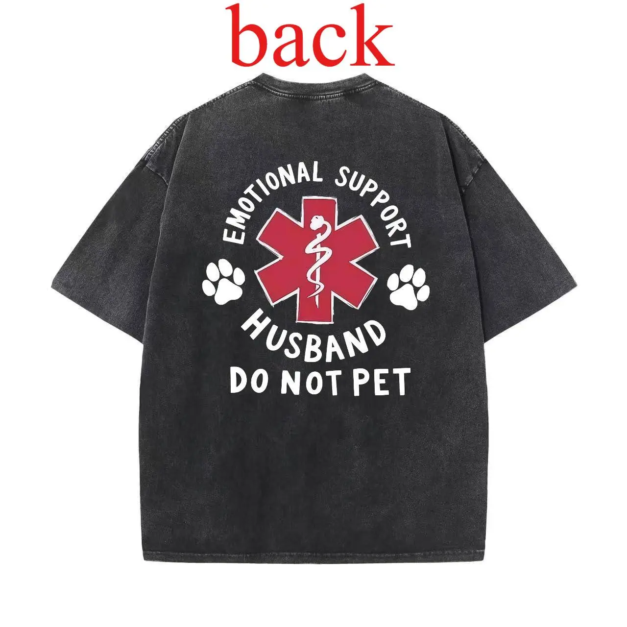 Washed T-shirt-black