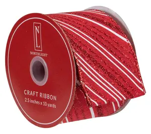 Northlight Christmas Craft Ribbon 2.5" x 10 Yards Northlight Christmas Craft Ribbon 2.5" x 10 Yards