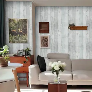 Waterproof Self-Adhesive Wallpaper Roll, Blue Wood Grain Design, Peel And Stick Wallpaper Designs, Easy Peel & Stick Vinyl Wall Sticker for Home Decor, Bedroom Kitchen Living Room