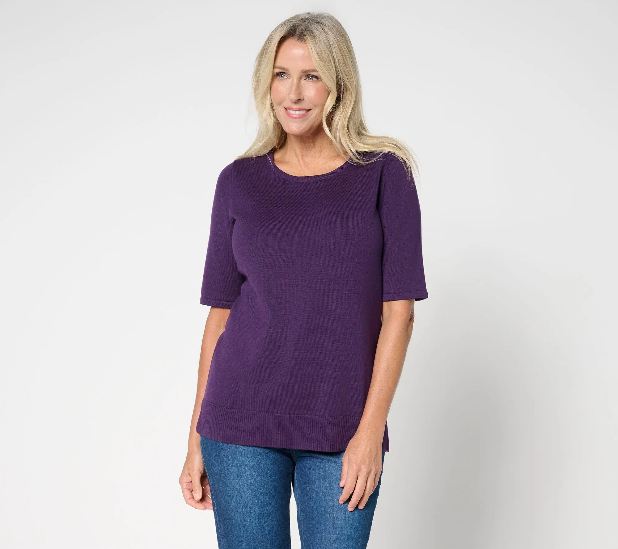Brandis Dress Out Loud Elbow Sleeve Sweater Shell