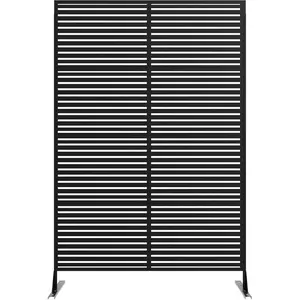 Black 72" H Rust-Proof Scroll Design for Yard & Flower Bed Borders, Easy Snap-Together Installation, Outdoor and Indoor Privacy Panels for Patio, Pool, or Lawn