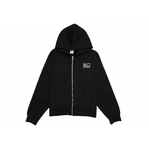 Stussy Men's x Nike Stone Washed Fleece Zip Hoodie Black, from StockX