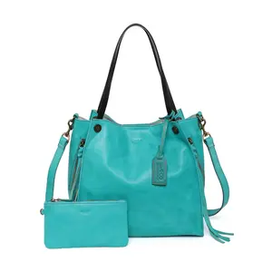 Old Trend Daisy Leather Tote with Coin Pouch & Crossbody Strap