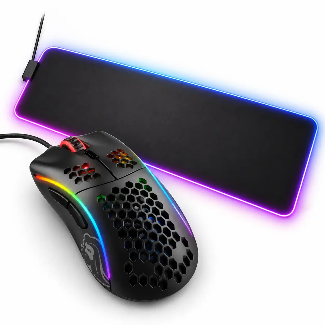 2 Pack Bundle - Glorious Model O Minus & Glorious GMP 2 Edgless 3XL Gaming Mouse Pad (CLI)