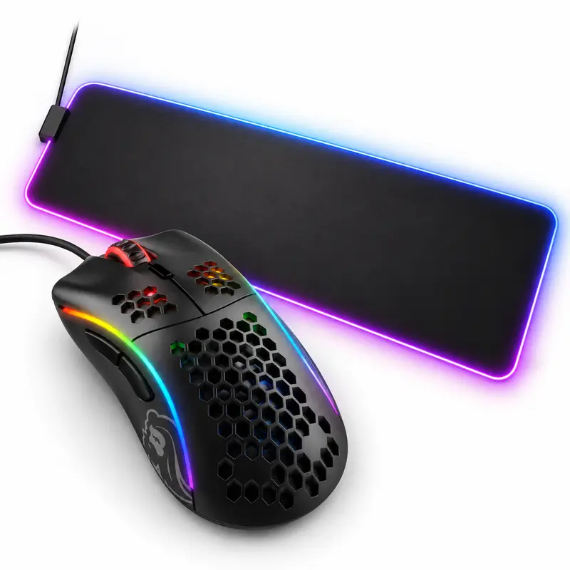 2 Pack Bundle - Glorious Model O Minus & Glorious GMP 2 Edgless 3XL Gaming Mouse Pad