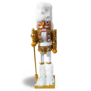 Lavish Gold and White King Nutcracker
