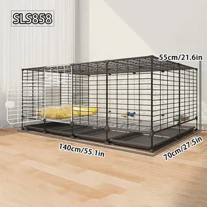 Small Medium Dog Indoor Cage with Toilet Separation, Home Pet Teddy Corgi Puppy Fence, Durable Kennel Design, Escape Proof Kennel