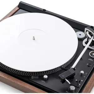 Turntable Mat - Vinyl Record Accessories for LP Record Player -  Turntable Slipmat to Reduce Noise Due to Static and Improve Sound Quality (White)