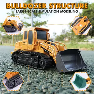 Construction Toys 3 Year Old Boys Gifts, Remote Control Bulldozer Toys RC Loader with 2 Rechargeable Batteries RC Construction Vehicle Toy 2023 Kids Boys Toys Age 4-6 5-7
