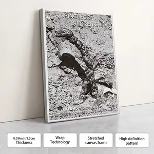 A Non-Vertebrate Chicken Droppings Poster Canvas Wall Decoration, Optional Frame. Abstract Chicken Droppings Humorous Art, The Perfect Gift For Animal Lovers, A Home Decoration Item, Suitable For Living Room, Entrance Hall, Bedroom, And Bathroom.