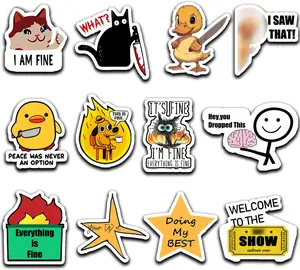 12Pcs Funny Magnets, Reusable Meme Magnets, Weird Animals & Quote Words Magnets, Cute Magnets for Refrigerator on Office Work Home Decor Car Locker Cabinet Gifts