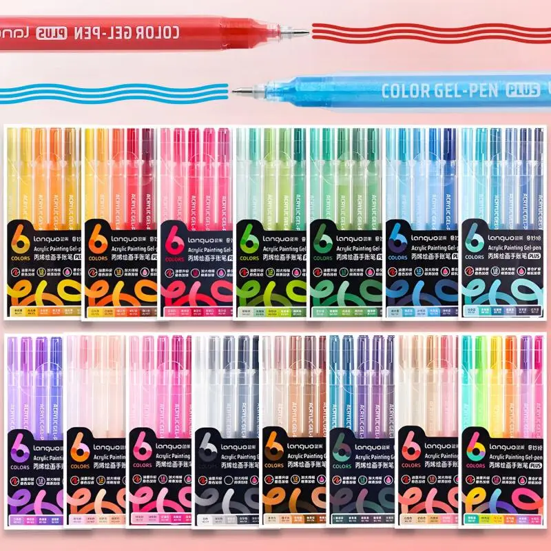 Colored Gel Pen (12pcs/set), 1mm Needle Tip Gel Pen, Large Capacity Ink Pens, Art Supplies for Diary, Card, DIY, Coloring, Doodling, Scrapbooking Supp