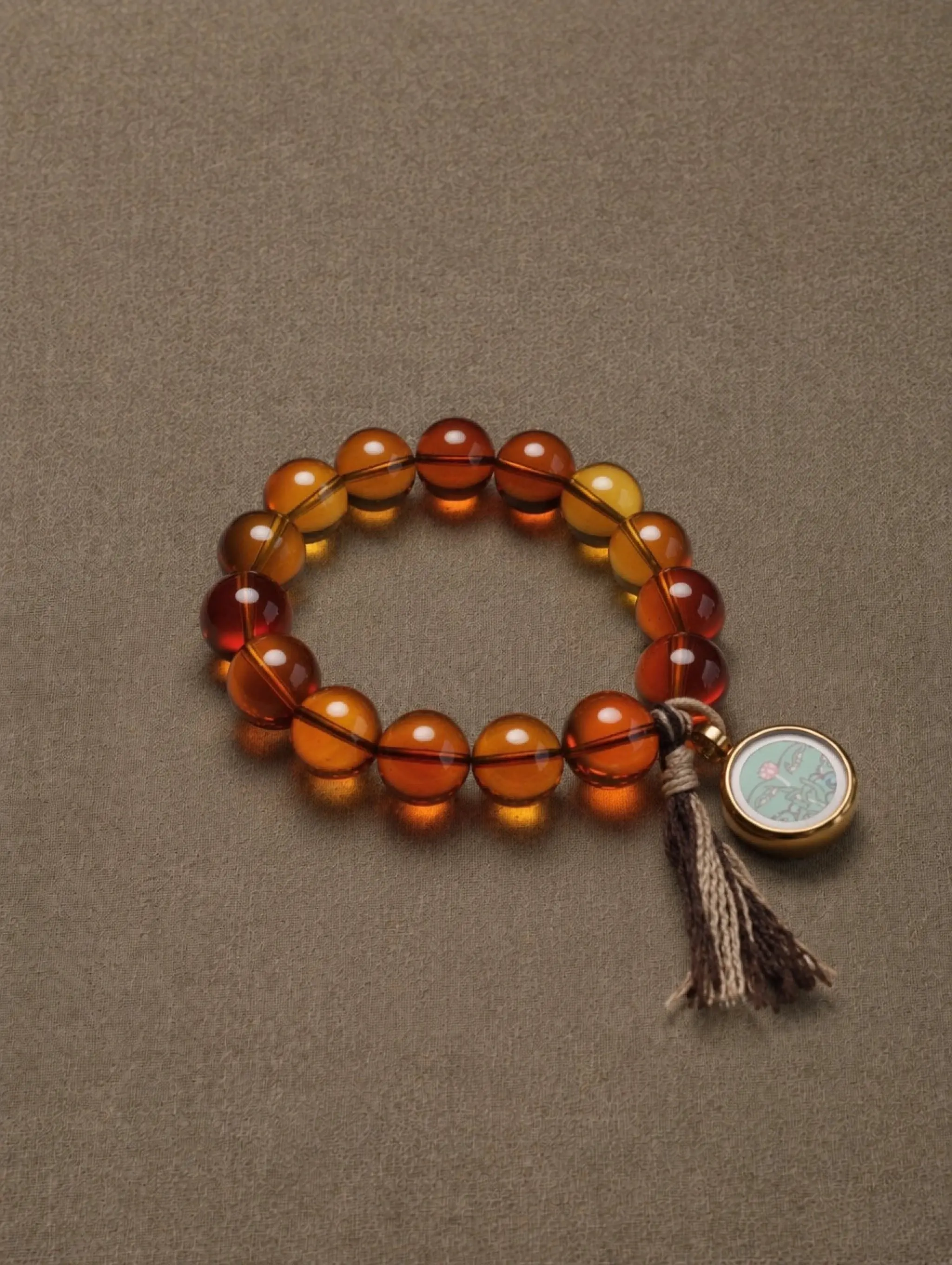 Natural Amber Thangka Bracelet