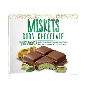 Milk Dubai Chocolate with Roasted Pastry & Pistachios