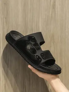 Men's Fashion Slides Sandals, Lightweight Beach Slippers, Casual Comfort Breathable Soft Sole, Summer Indoor Outdoor Daily Wear