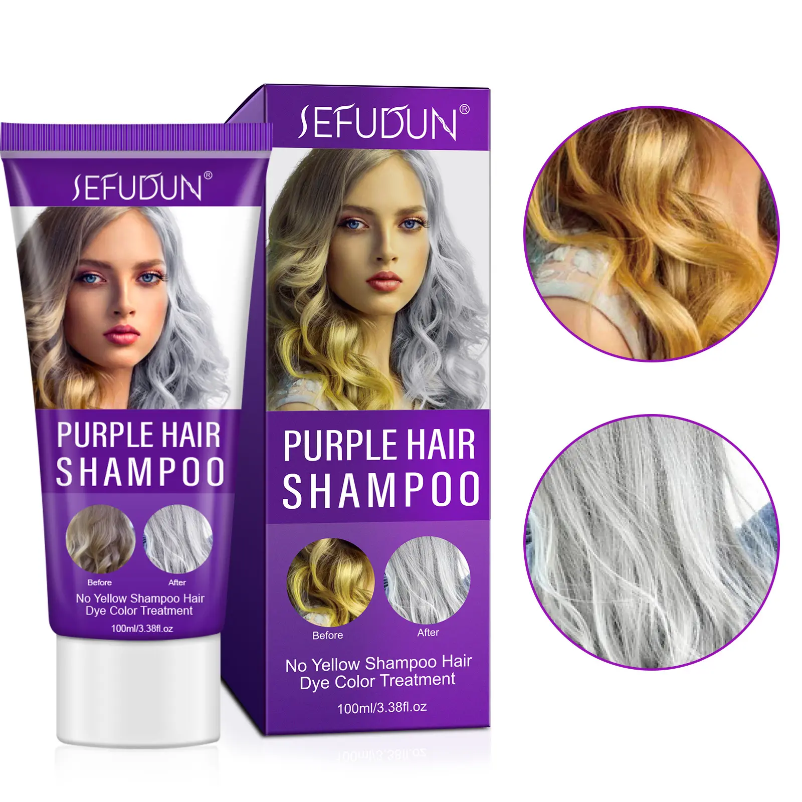 Sefudun Shampoo 100ML Box, Hair Care for Color-Treated Hair, Nourishing, Cleansing & Revitalizing Formula, Haircare, Suitable for Daily Use