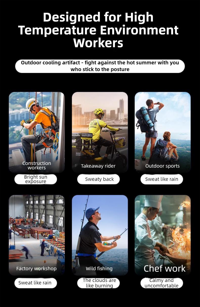 HOOYS Portable Leafless Fan, 5 Speed Mini Waist Fan, USB Rechargeable, Quiet Cooling for Travel, Outdoor & Commute, Phone Cooler