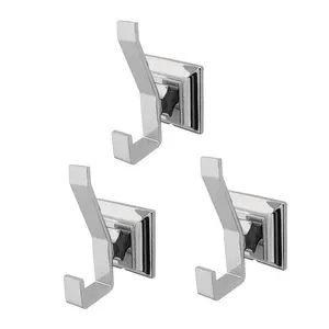 Kingston Brass  Monarch Bathroom Robe Hook & Towel, Polished Chrome - 3 Piece