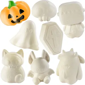 DIY Spooky Squishy Toy 8-Pack - Jumbo Kawaii Scented Slow-Rising Mochi Squishies - Stress Relief Toys, Trick-or-Treat Favors, Gifts for Kids/Adults, Fun to Decorate - Host Your Own DIY Activity