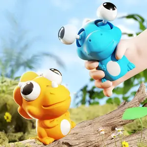 Funny Pop Eye Dinosaur Fidget Toy - Squeeze to Pop Out Eyes, Novelty Stress Relief Squishy Toy for Kids & Adults Glutinous Rice Cake