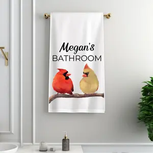 Cardinal Couple Bathroom Towel