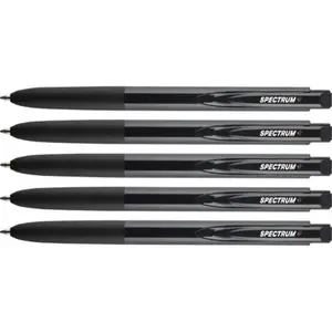 Uni-Ball UBC70278 0.7 mm Spectrum Gel Pen, Black - Pack of 5